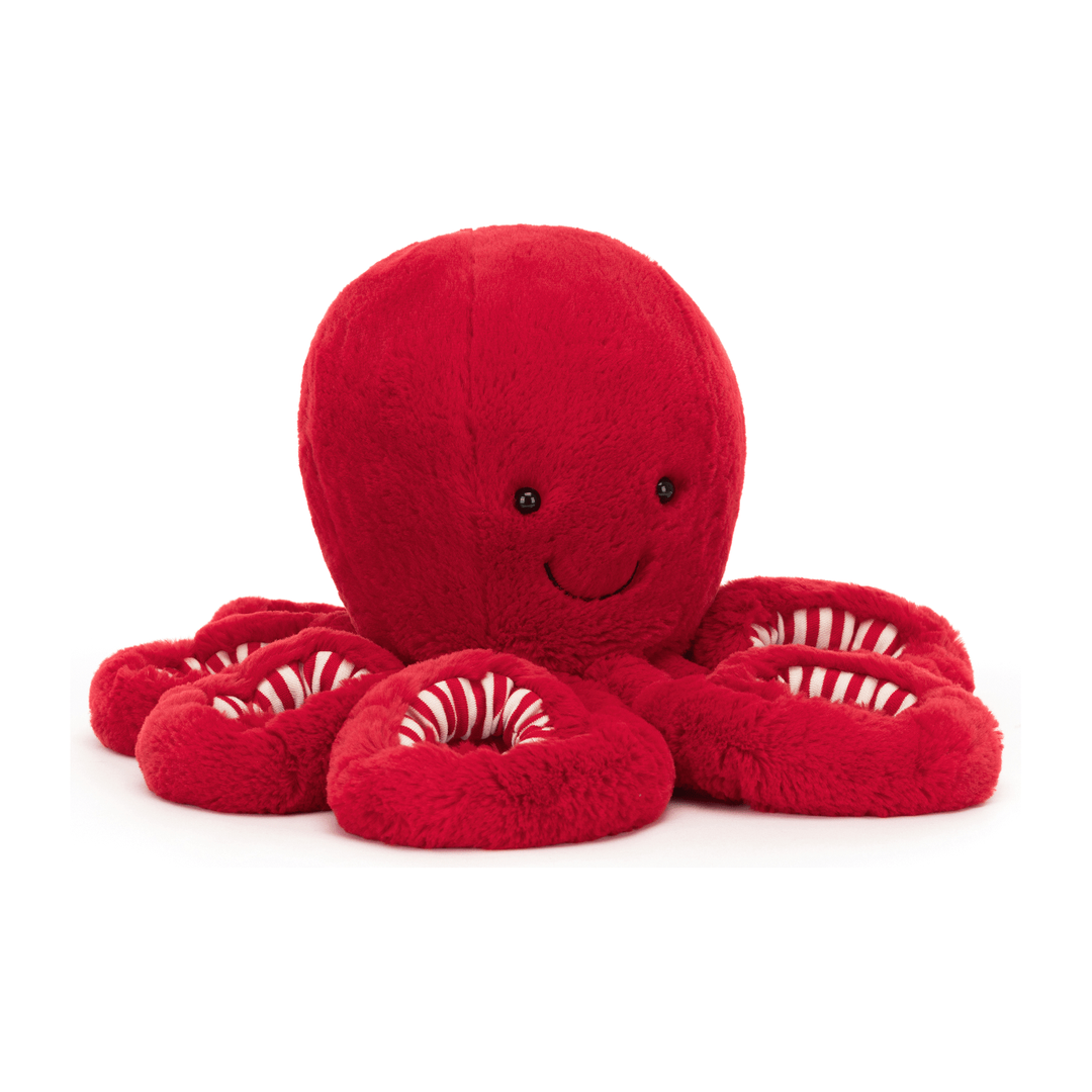 Jellycat Cranberry Octopus- Large Holiday Jellycat   