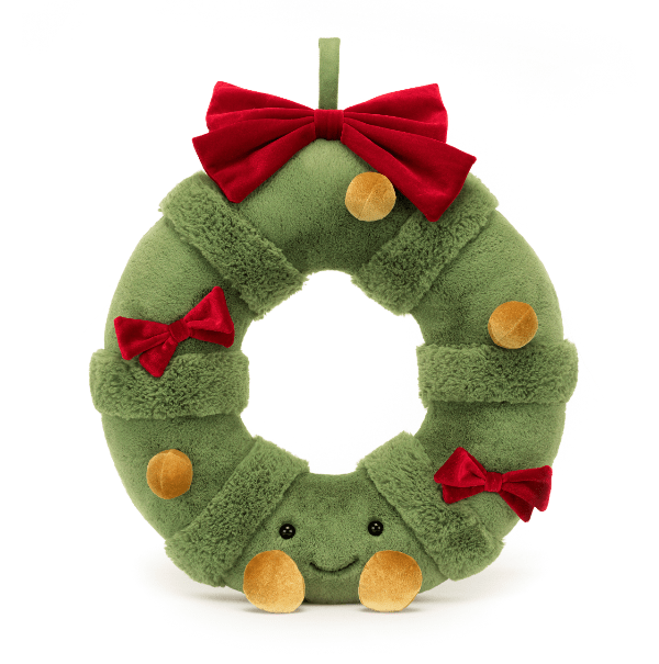 Jellycat Amuseables Decorated Christmas Wreath Holiday Jellycat   