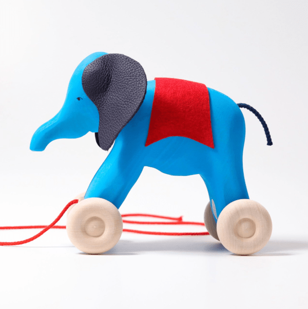 Grimm's Elephant Otto Pull Along Toy Toddler And Pretend Play Grimm's   