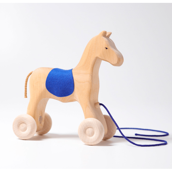 Grimm's Pull Along Horse Holly Wooden Toys Grimm's   