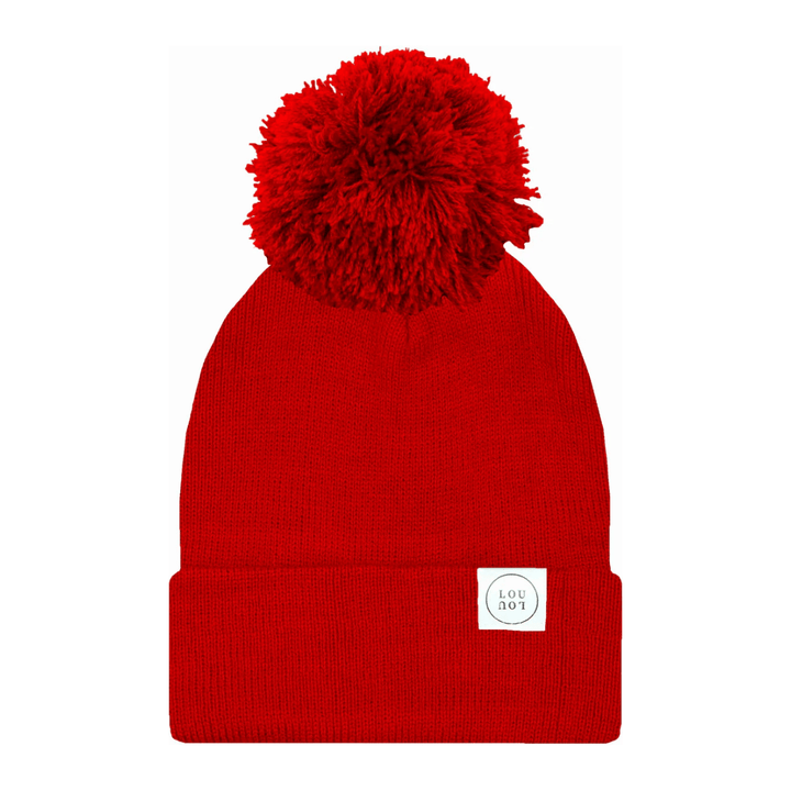 Lou Lou & Company Beanie With Pom hat Lou Lou & Company Cherry Red  