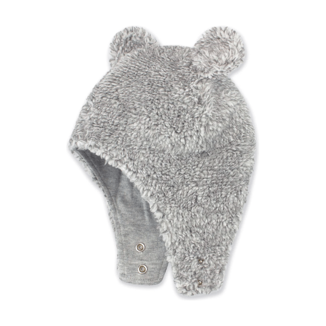 Zutano Furry Bear Hat- Heather Gray Snow Hat Zutano   