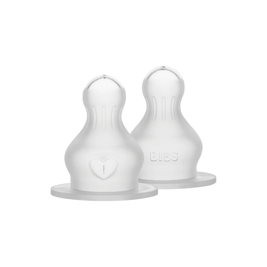 Bibs Glass Bottle Silicone Nipple Replacement- 2 Pack Bottles & Sippies BIBS USA