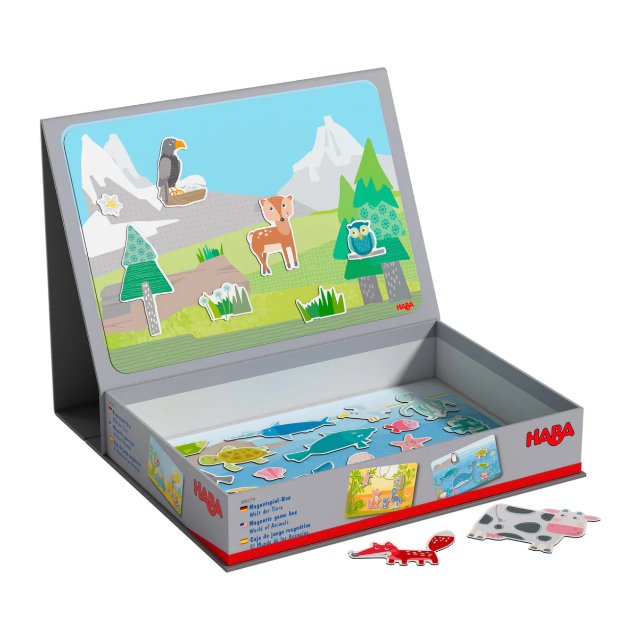 Haba Magnetic Game Box World Of Animals Puzzles & Mazes Haba