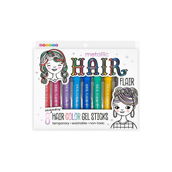 Snifty- Hair Flair- Hair Color Gel Sticks, Metallic Kids Hair Color Snifty