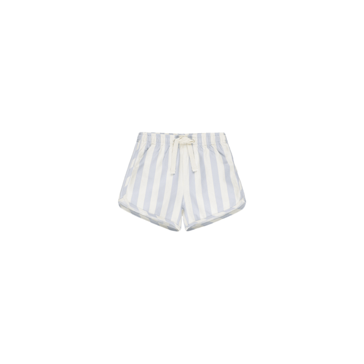 Rylee + Cru Swim Trunk- Blue Stripe Swimwear Rylee + Cru 3-6M