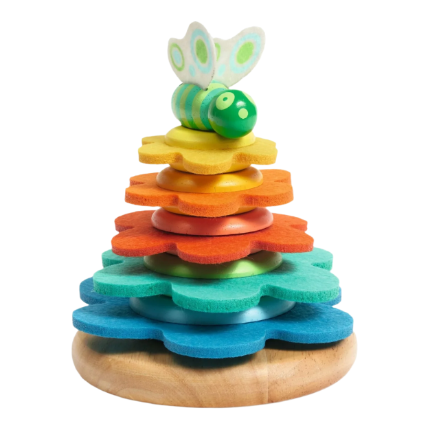 Djeco Butterflower Wooden Puzzle Sorting & Stacking Toys Djeco