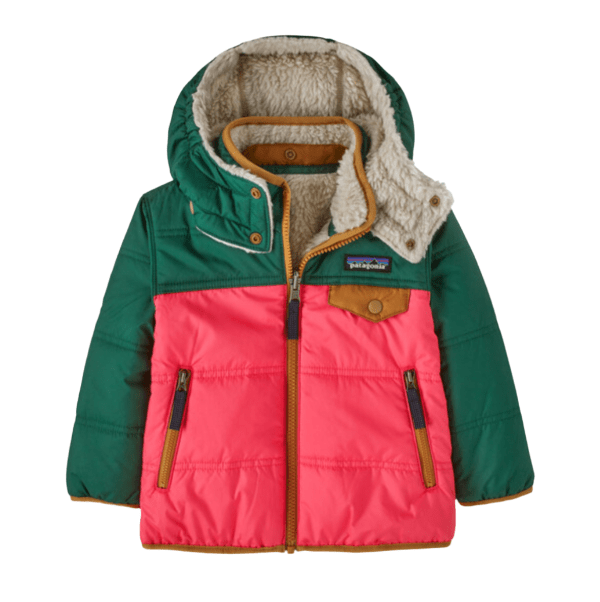 Fall 2024 Patagonia Baby Reversible Tribbles Hoody Baby Jacket Patagonia Sierra Pink 6 Months 