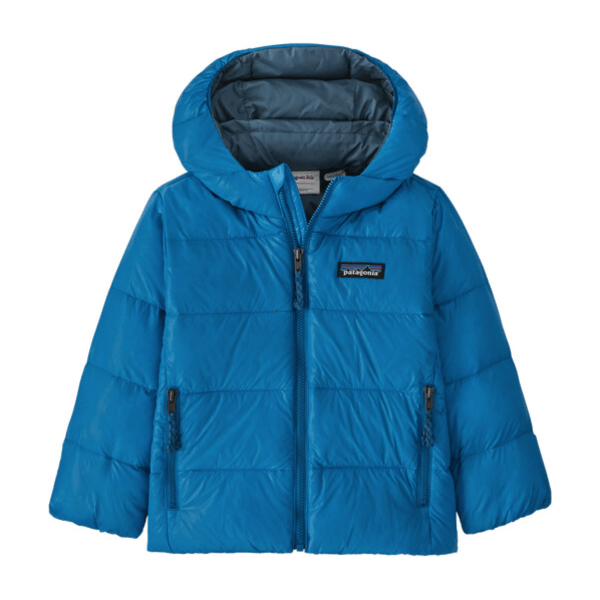 Fall 2024 Patagonia Baby Hi-Loft Down Sweater Hoody Jackets Patagonia Vessel Blue 6 Months 