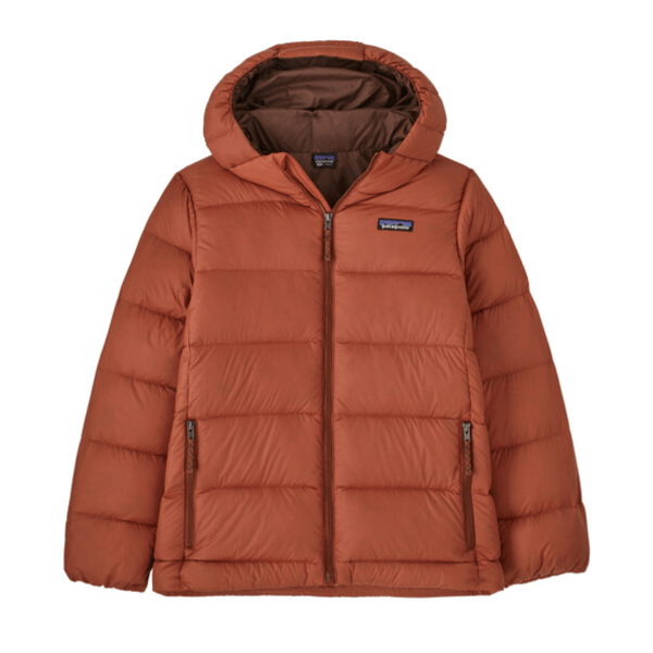 Fall 2024 Patagonia Kid's Hi-Loft Down Sweater Hoody Kid's Jacket Patagonia Burnished Red X Small 