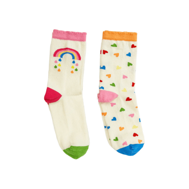 Rockahula Rainbow Hearts 2 Pack Socks Socks Rockahula