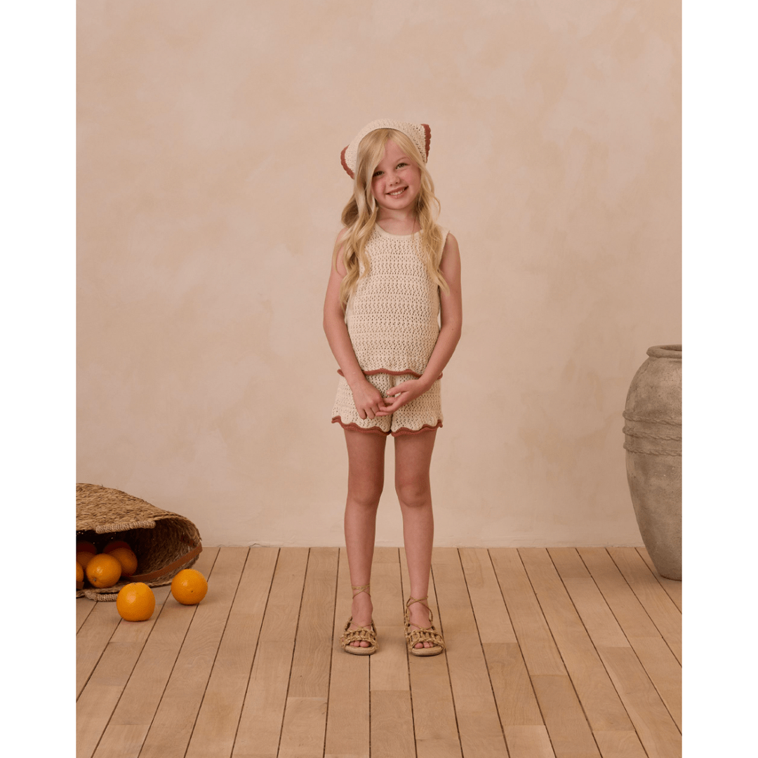 Rylee + Cru Crochet Tank Set- Natural childrens clothing Rylee + Cru