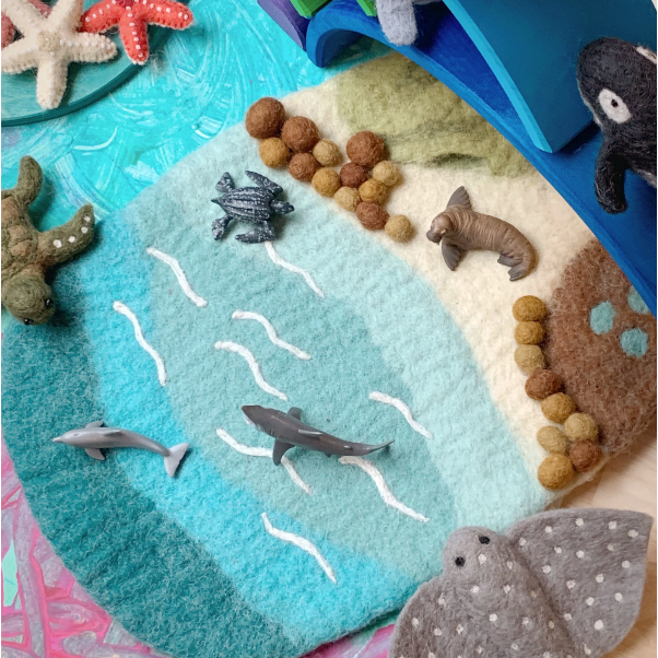 Tara Treasures Felt Sea, Beach, & Rockpool Play Mat Playscape Felt Toy Tara Treasures