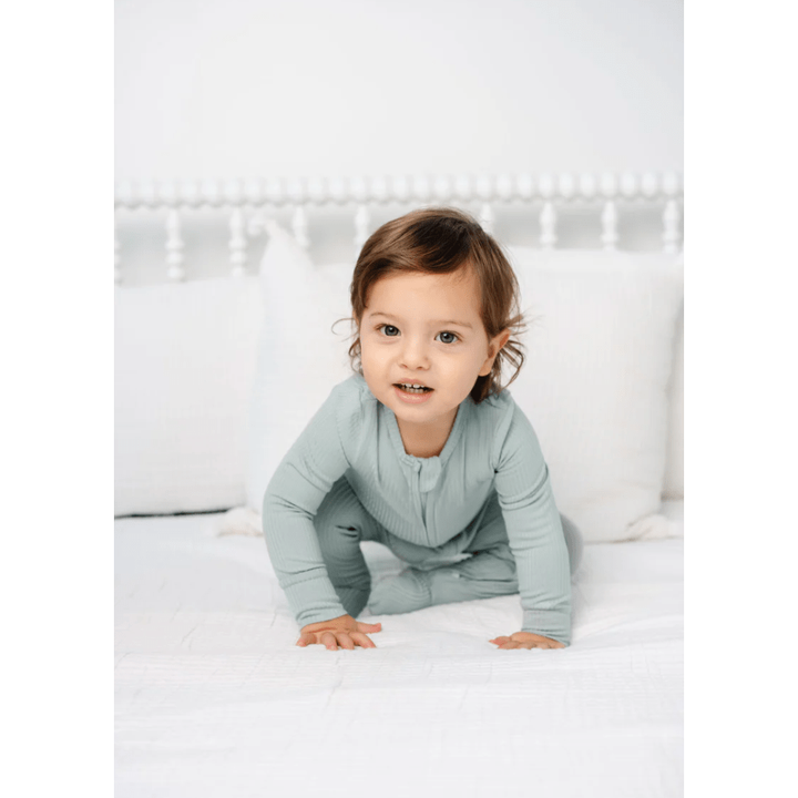 Lou Lou & Company Zippered Footie- Bailey Ribbed Footie Lou Lou & Company