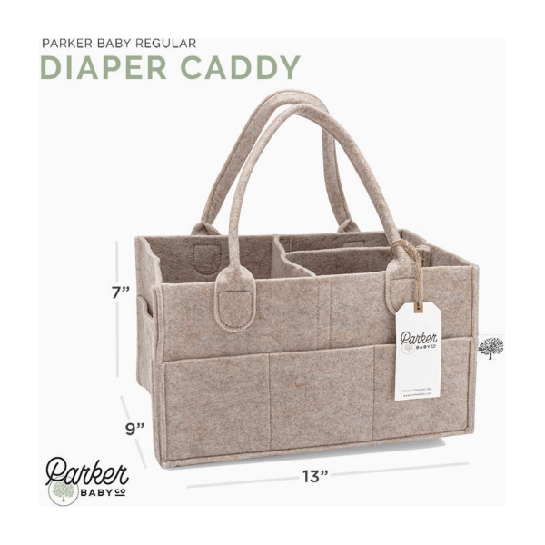 Parker Baby Company Diaper Caddy- Regular Oatmeal Accessories & Laundry Parker Baby Co