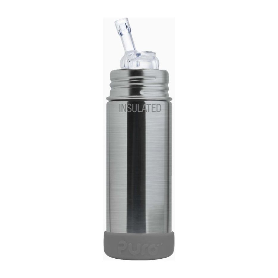 Pura Insulated Straw Cup Slate Bumper Bottles & Sippies Pura Stainless   