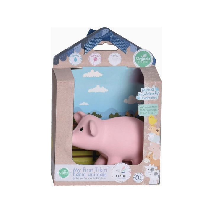 Tikiri Pig Teether, Rattle & Bath Toy Pacifiers and Teething Tikiri   