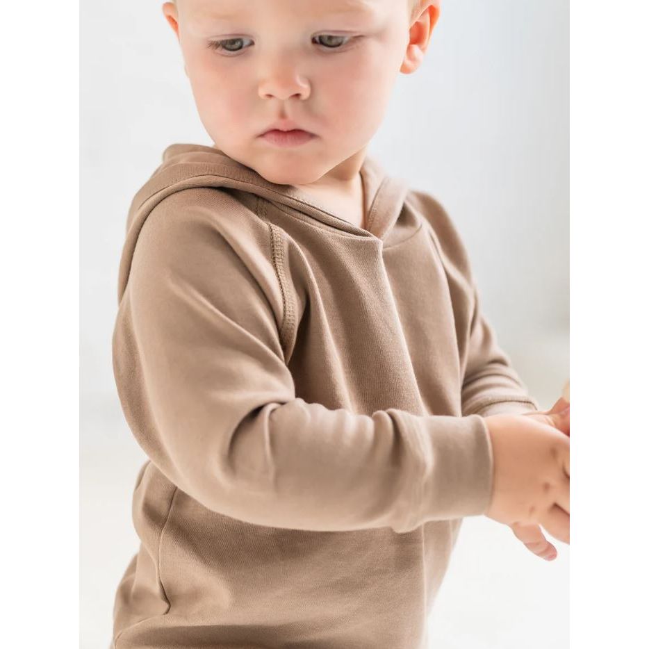 Colored Organics Madison Hooded Pullover- Truffle Sweatshirt Colored Organics   