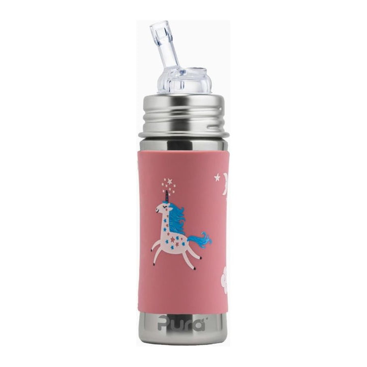 Pura Non-Insulated Straw Cup w/ Sleeve Unicorn Bottles & Sippies Pura Stainless   