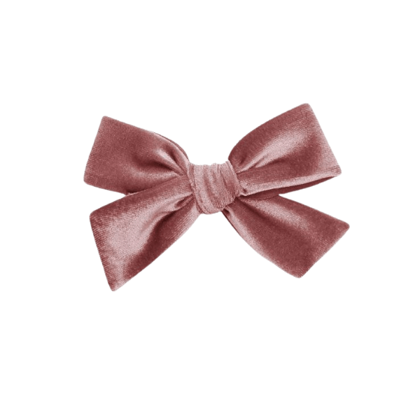 Lou Lou & Company Velvet Bow Clip- Single Large Hair clip Lou Lou & Company Rose  