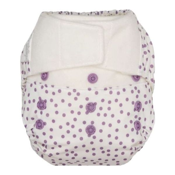 GroVia Cloth Diaper Shell - Hook & Loop Hybrid GroVia Violet Dot  