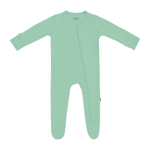 Kyte Baby Zippered Footie Spring 2024 Footie Kyte Baby NB Wasabi 