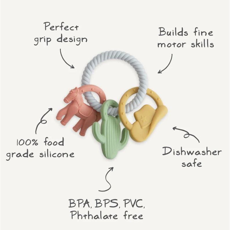 Mushie Teething Ring- Western Pacifiers and Teething Mushie