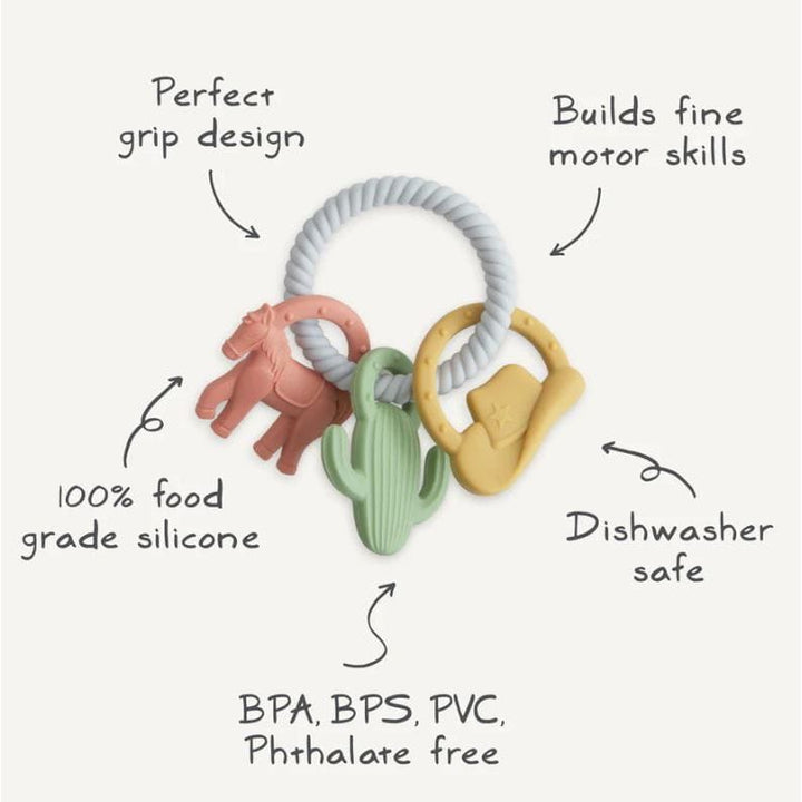 Mushie Teething Ring- Western Pacifiers and Teething Mushie