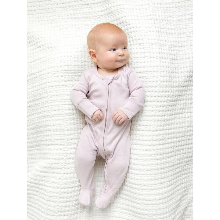 Colored Organics Peyton Zipper Sleeper Wisteria Footie Colored Organics   