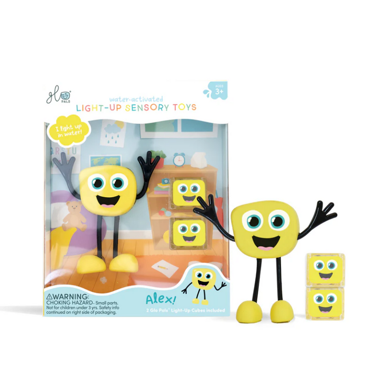 Glo Pals Characters - Alex Yellow Bath Time Glo Pals