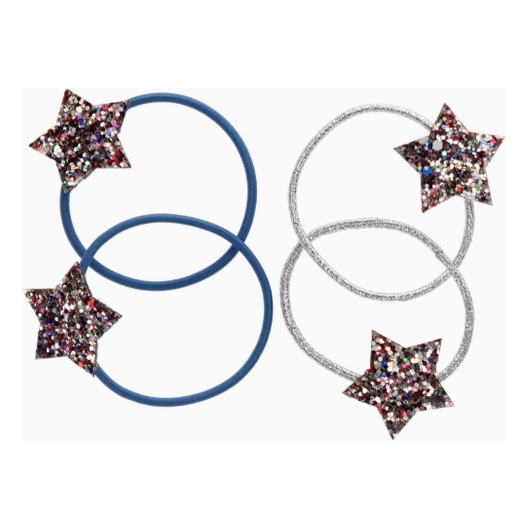 Rex London Children's- Glitter Star Hair Bands (Set of 4) - Fairies in the Garden Accessory Rex London   