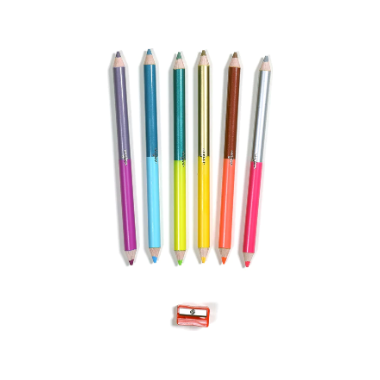 eeBoo Axolotl 6 Jumbo Double-Sided Pencils Pencils eeBoo   