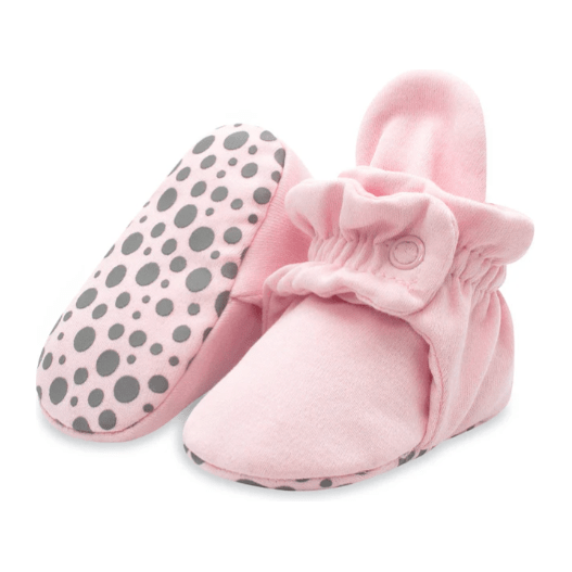 Zutano Organic Cotton Gripper Baby Bootie Footwear Zutano Baby Pink 3 Months 