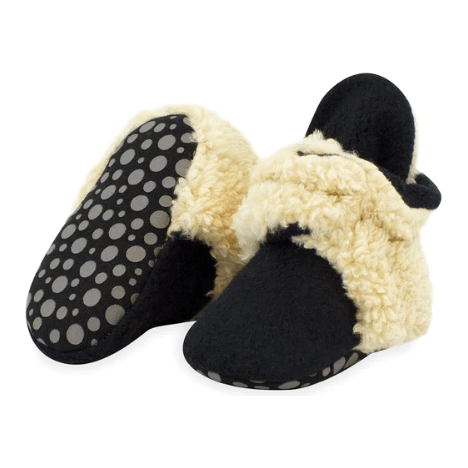 Zutano Furry Baby Bootie Footwear Zutano Black 12 Months 