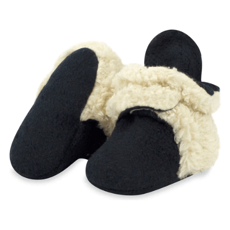 Zutano Furry Baby Bootie Footwear Zutano Black 3 Months 