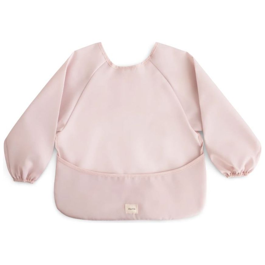 Mushie Long Sleeve Bib Mealtime Mushie Blush  