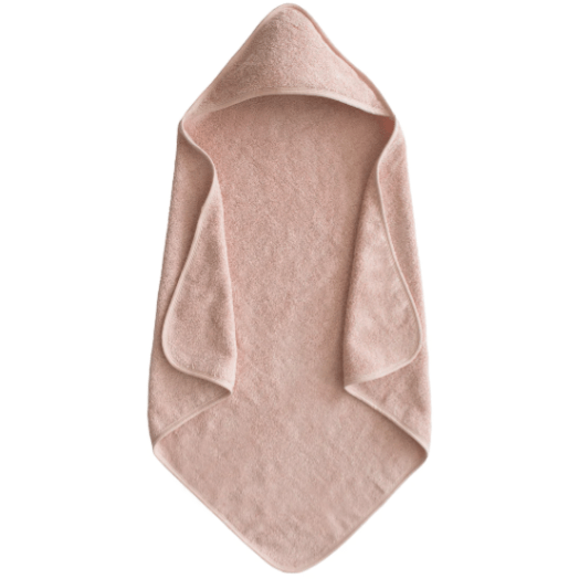 Mushie Organic Cotton Baby Hooded Towel Bath Time Mushie Blush  