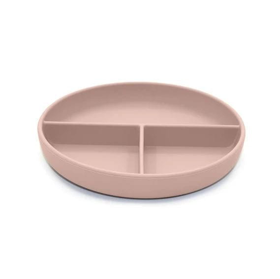 Noüka Divided Suction Plate Mealtime Noüka Soft Blush  