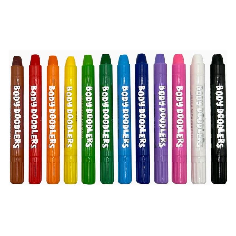 Ooly Body Doodlers Face & Body Crayons - Set of 12 Colors Crayons Ooly   