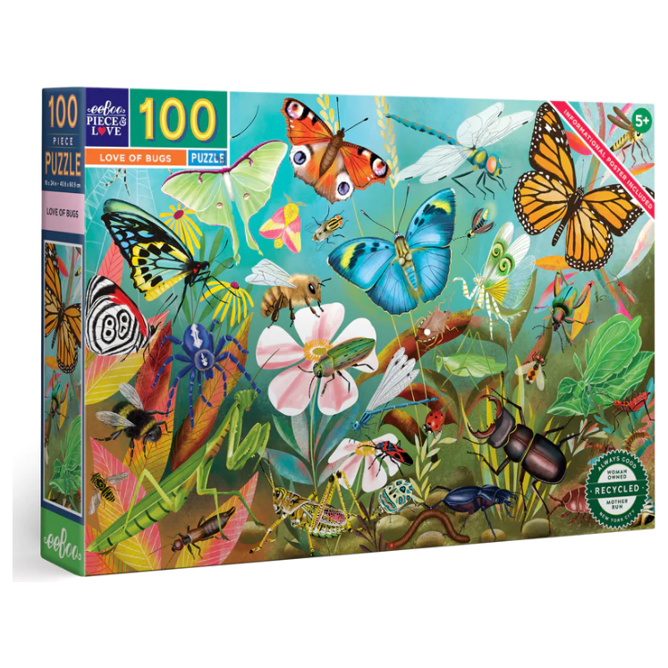 eeboo Love of Bugs 100 Piece Puzzle Puzzles & Mazes eeBoo   