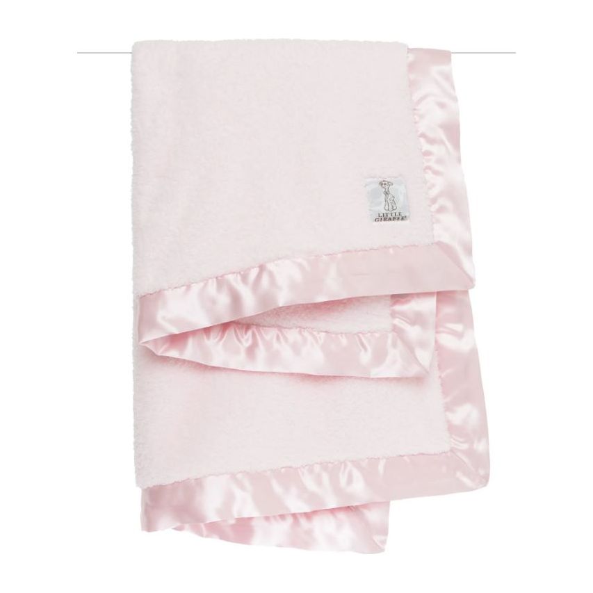 Little Giraffe Chenille Baby Blanket Swaddles & Blankets Little Giraffe Pink  