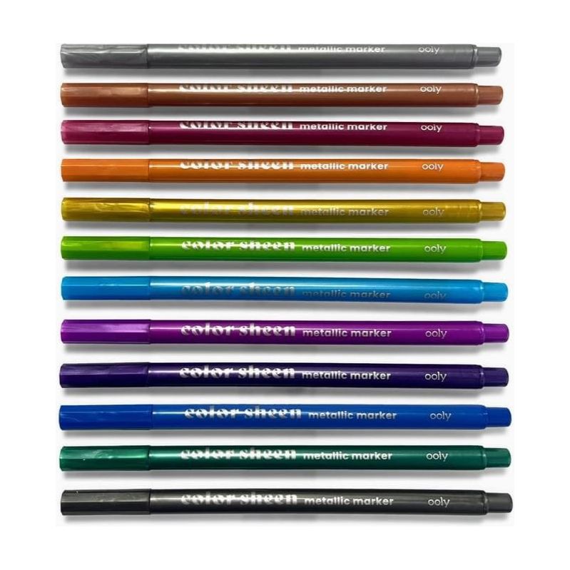 Ooly Color Sheen Metallic Markers - Set of 12 Markers Ooly   