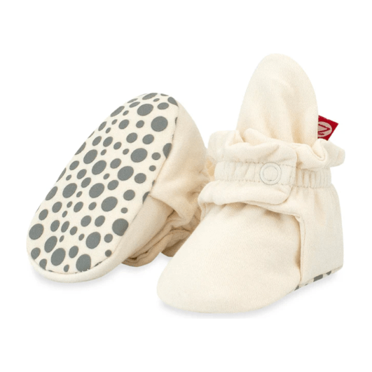 Zutano Organic Cotton Gripper Baby Bootie Footwear Zutano Cream 3 Months 