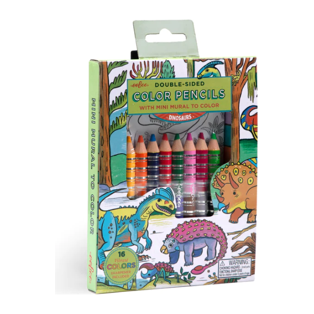 eeBoo Dinosaurs Color Pencil Mini Mural Pencils eeBoo   