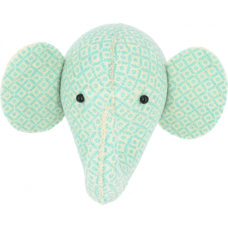 Fiona Walker Mini Printed Blue Elephant Nursery Decor Fiona Walker   