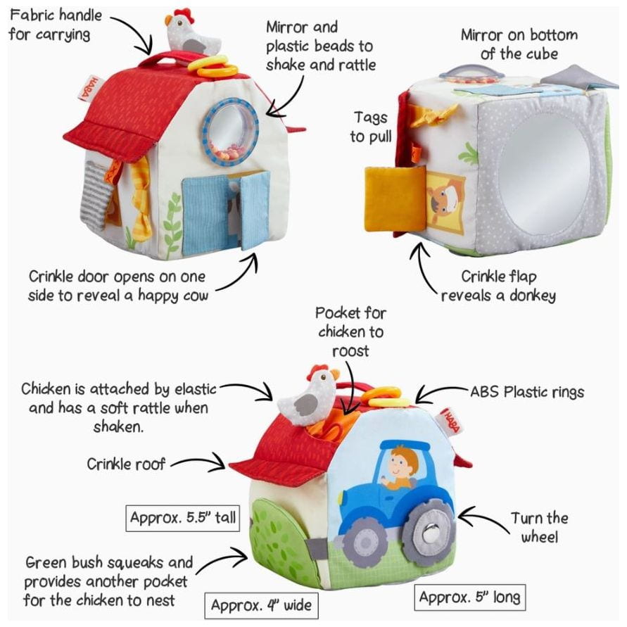 Haba Farmyard Play Cube Toddler And Pretend Play Haba   