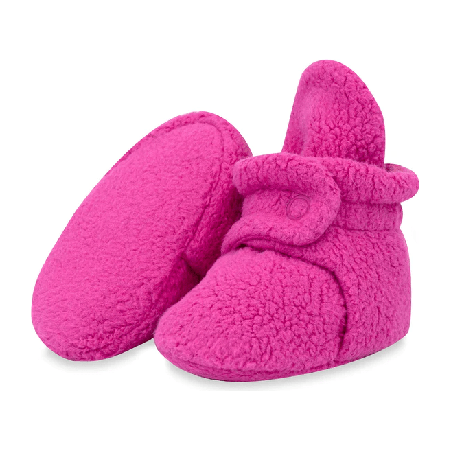 Zutano Cozie Fleece Baby Bootie Footwear Zutano Fuchsia 3 Months 