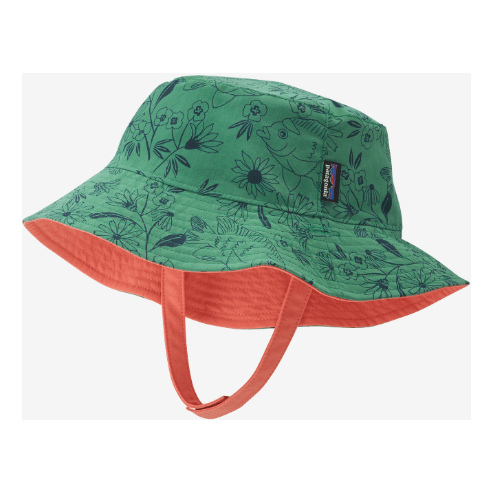 Patagonia Spring 2024- Baby Sun Bucket Hat Baby & Toddler Hats Patagonia Los Garibaldi: Gather Green 3-6M 