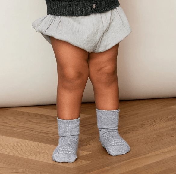 GoBabyGo Non-Slip Socks Bamboo Fiber - Grey Melange Socks GoBabyGo   