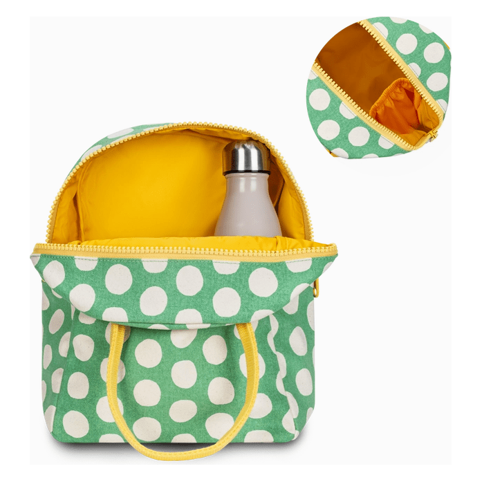 Fluf Zipper Lunch Bag - Dot Green  Fluf   